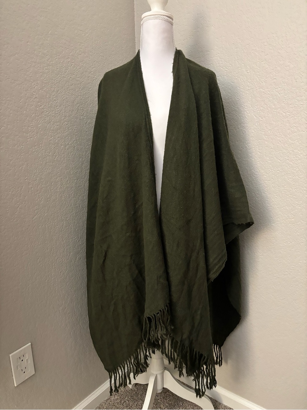 Dark Olive Green Shawl